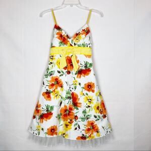 Vintage Ruby Rox Dress Size 3 Y2K Floral Midi Empire Fairy Cottagecore Colorful